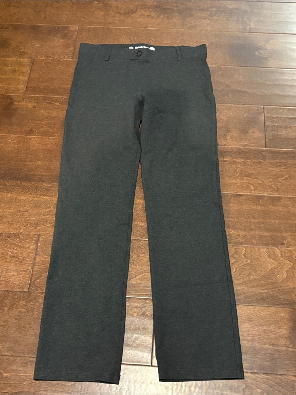 Betabrand Women's Heather Charcoal Straight Leg Pants